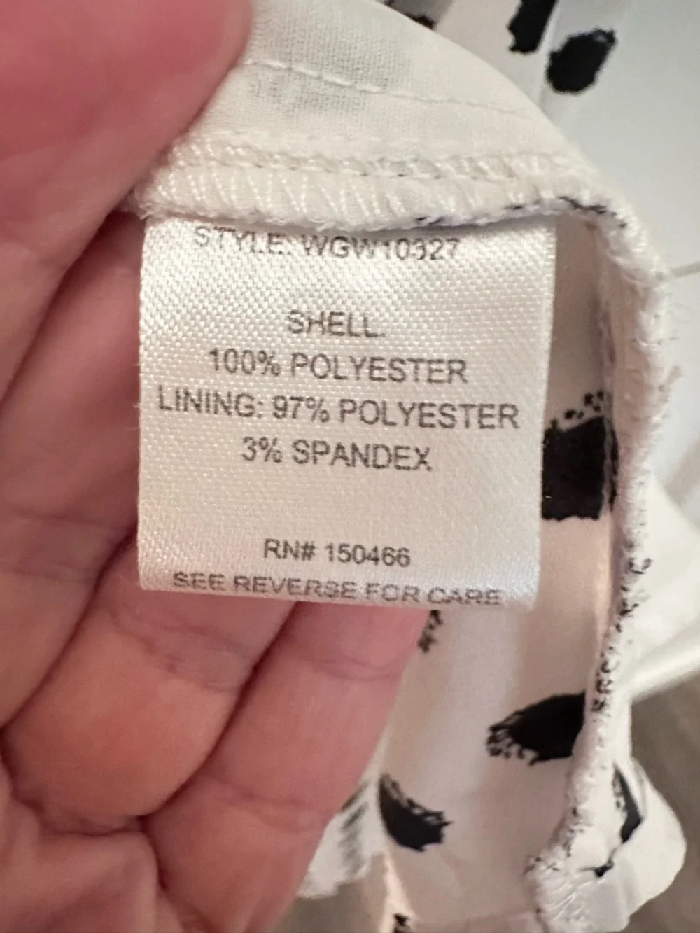 41 HAWTHORN M Carol Tulip sleeve white-black polkadot V neck top business casual - Picture 8 of 15